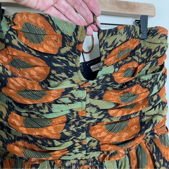 Ulla Johnson Evanthe Fit & Flare Halter Floral Chiffon Dress Midi wedding guest - Picture 6 of 16